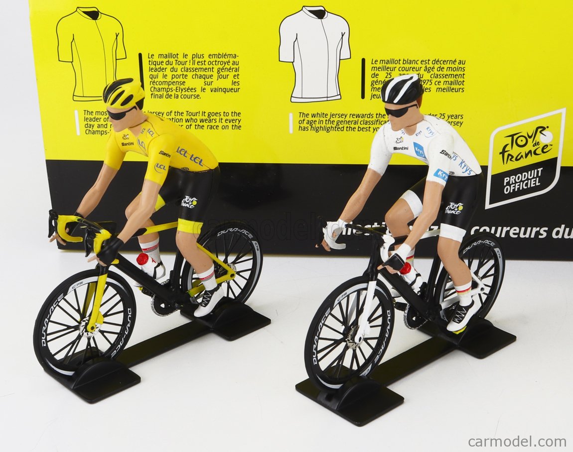 Set of 4 Tour de France Cyclists Bike jerseys 1/18 Solido S1809906