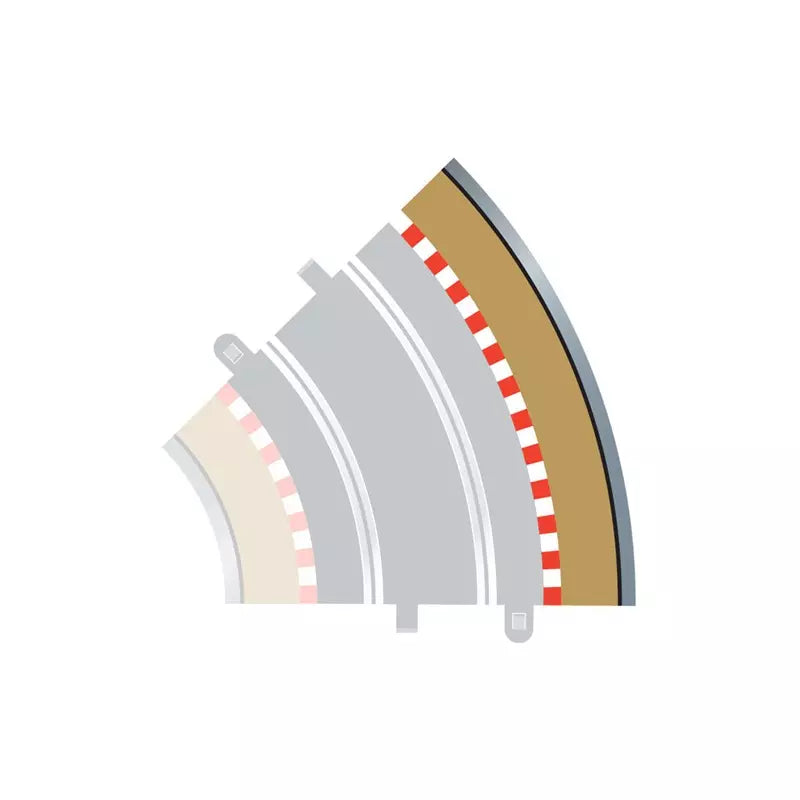 Radius 2 Curve Outer Borders 45 Degrees x 4 - 1/32 Scale - Scalextric - SCAC8228