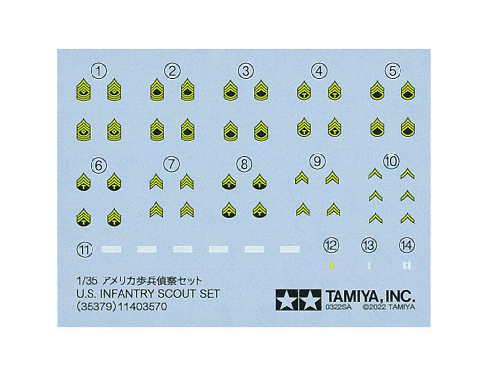 US Infantry Scout Set 1/35 Scale Tamiya 35379