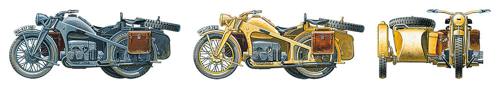 German KS600 Motorcycle & Sidecar 1/35 Scale Tamiya 35384