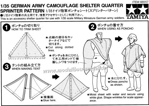 German Camouflage Shelter (Splinter) - 1/35 Scale Tamiya 66557