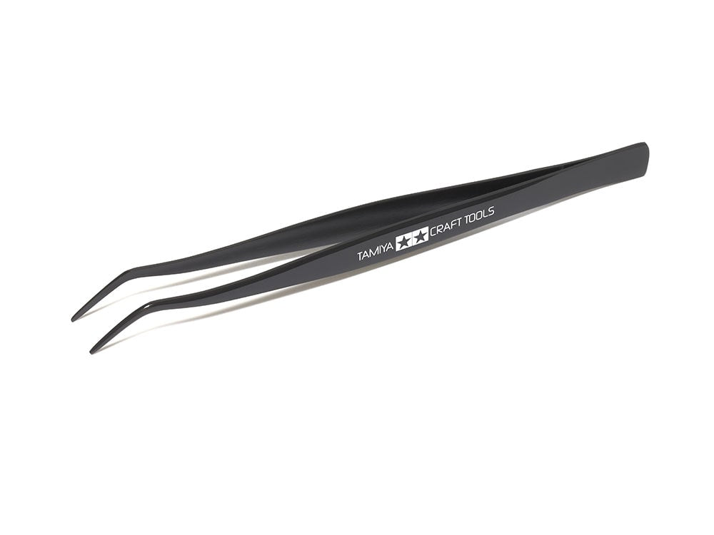 Angled Tweezers Tamiya 74003