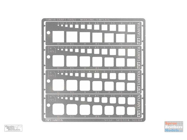 Modelling Template, Square 1-10mm - Tamiya - TAM74156