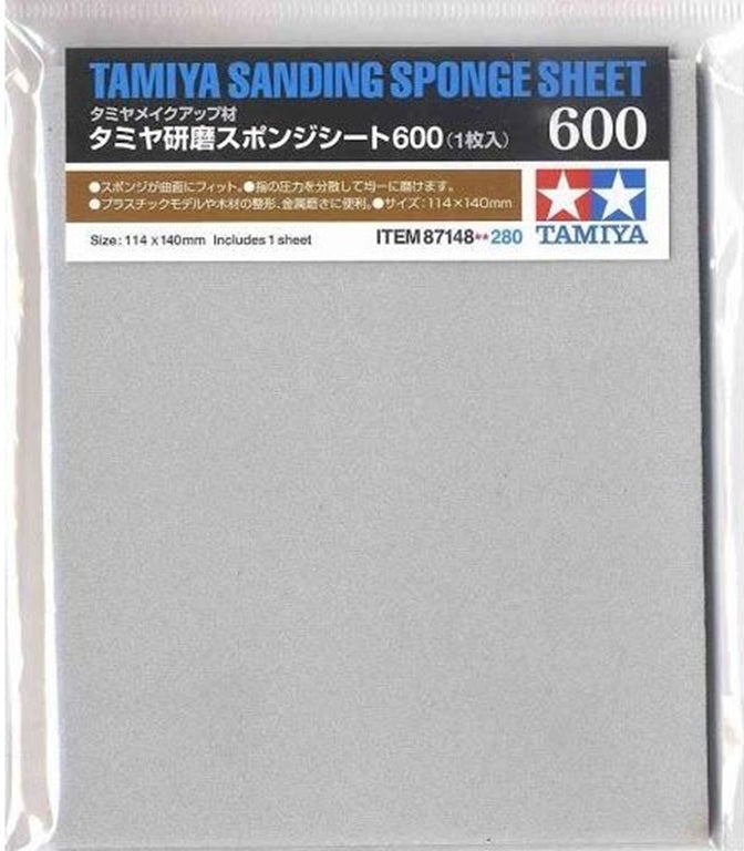 Sanding Sponge Sheet 600 - Tamiya - TAM87148