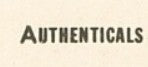 Authenticals Decals