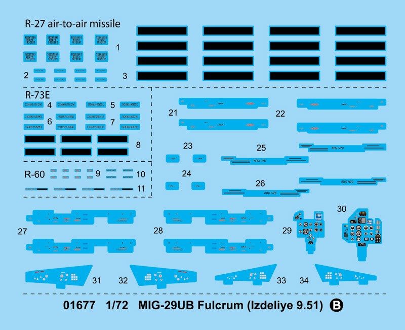 MIG-29UB Fulcrum (IZDELIYE 9.51) - 1/72 Scale - Trumpeter - TRU01677