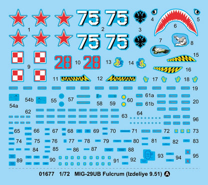MIG-29UB Fulcrum (IZDELIYE 9.51) - 1/72 Scale - Trumpeter - TRU01677