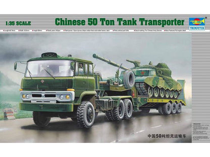 Vehicle-CHN 50T Tank Transporter - 1/35 Scale - Trumpeter - TRU00201