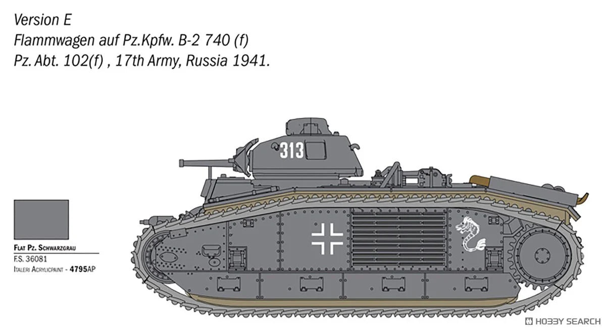 Char B1 Bis - 1/56 Scale - Italeri - IT25766