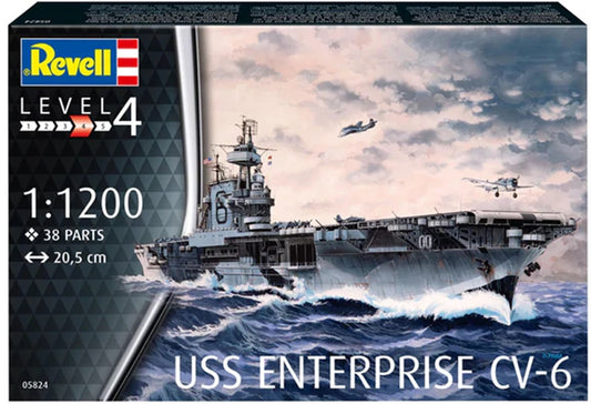 Starter Kit USS Enterprise CV-6 - 1/1200 Scale - Revell - REV75824