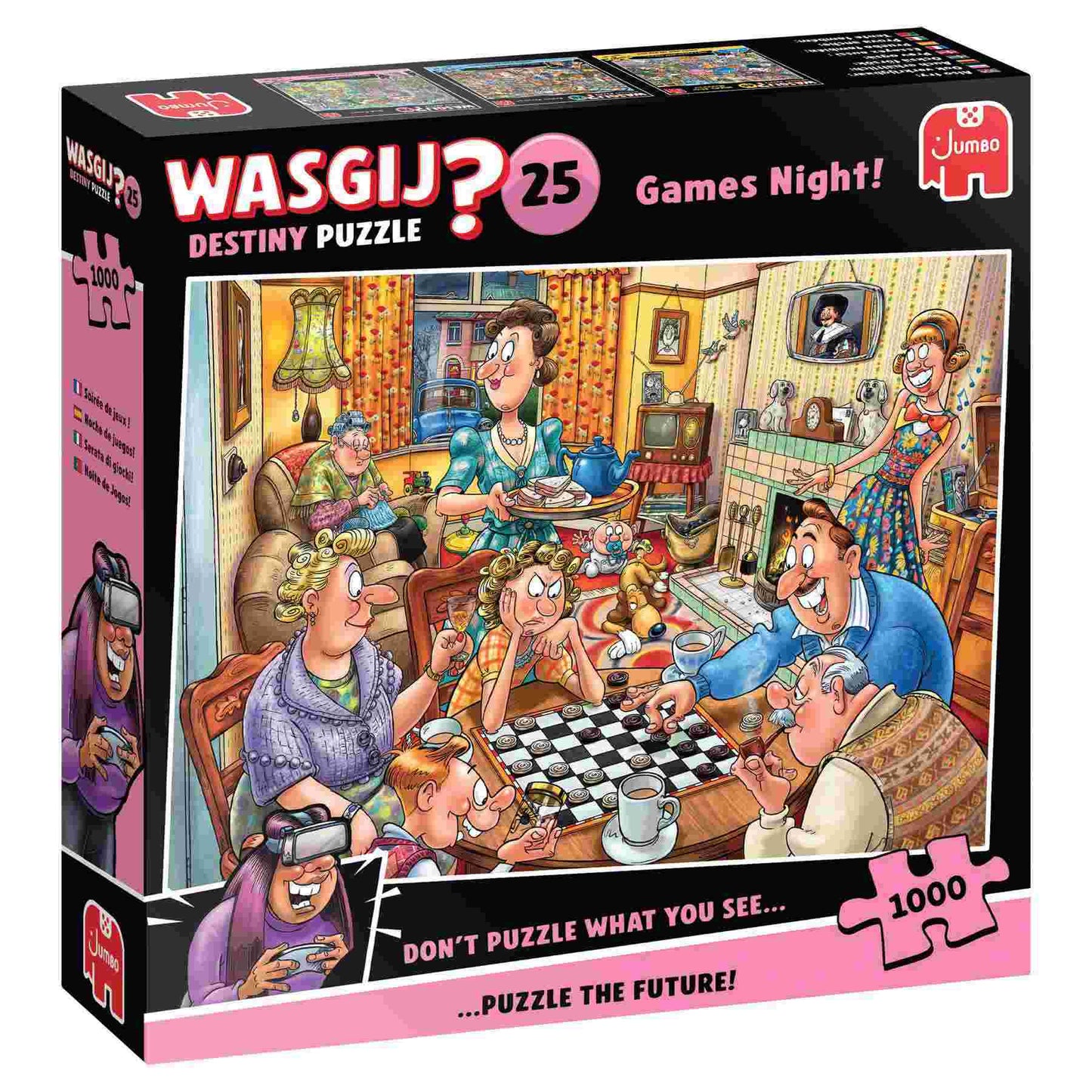 Wasgij Destiny 25 - Games Night 1000 pcs - Jumbo Puzzles - JB1110100594