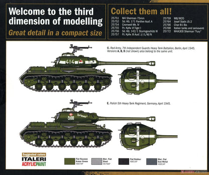 Josef Stalin JS-2 - 1/56 Scale - Italeri - IT25764