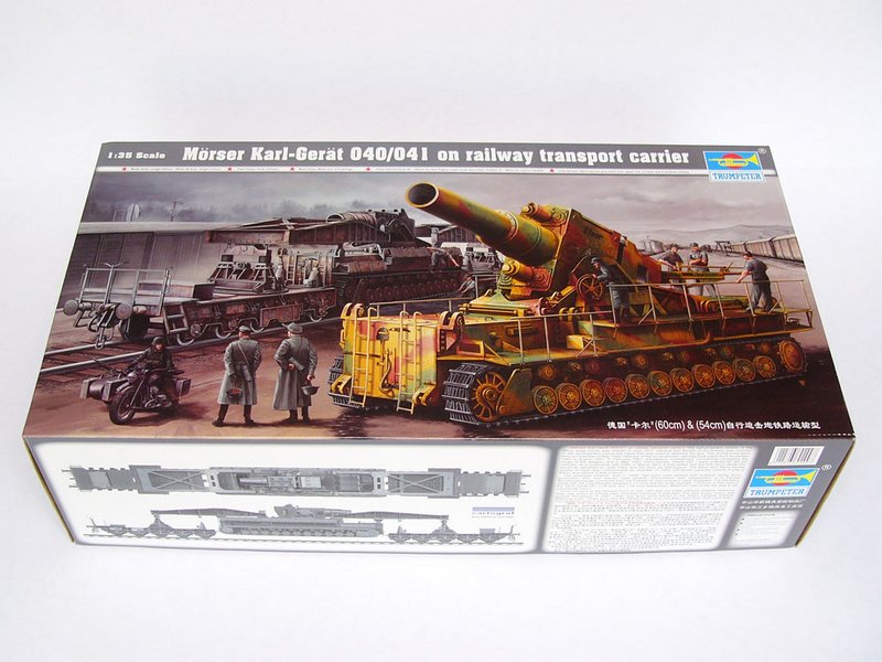 Morser Karl-Gerat 040/041 on railway transport carrier - 1/35 Scale - Trumpeter - TRU00209