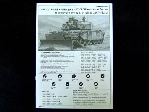 British Challenger II-KFOR in action at Kosovo - 1/35 Scale - Trumpeter - TRU00345