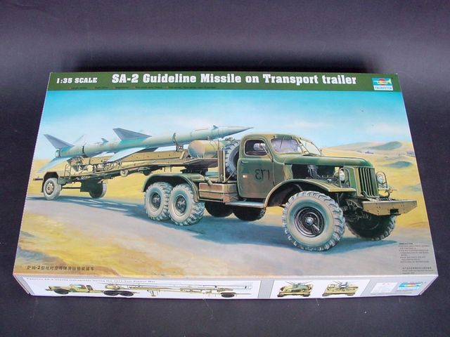 SAM-2 Guideline Missile on Transport trailer - 1/35 Scale - Trumpeter - TRU00204