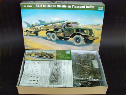 SAM-2 Guideline Missile on Transport trailer - 1/35 Scale - Trumpeter - TRU00204