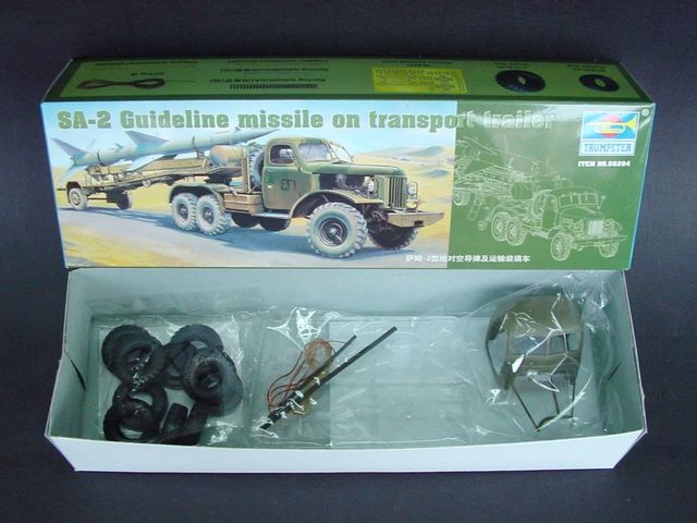 SAM-2 Guideline Missile on Transport trailer - 1/35 Scale - Trumpeter - TRU00204