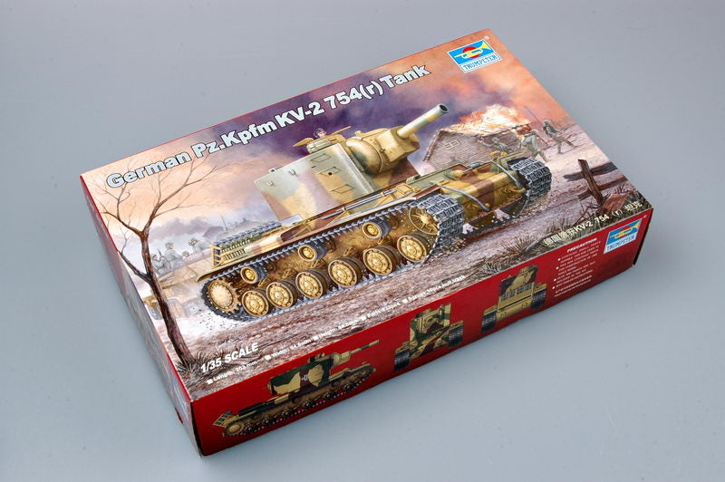 German PZ. KPFM KV-2 754(R) Tank - 1/35 Scale - Trumpeter - TRU00367