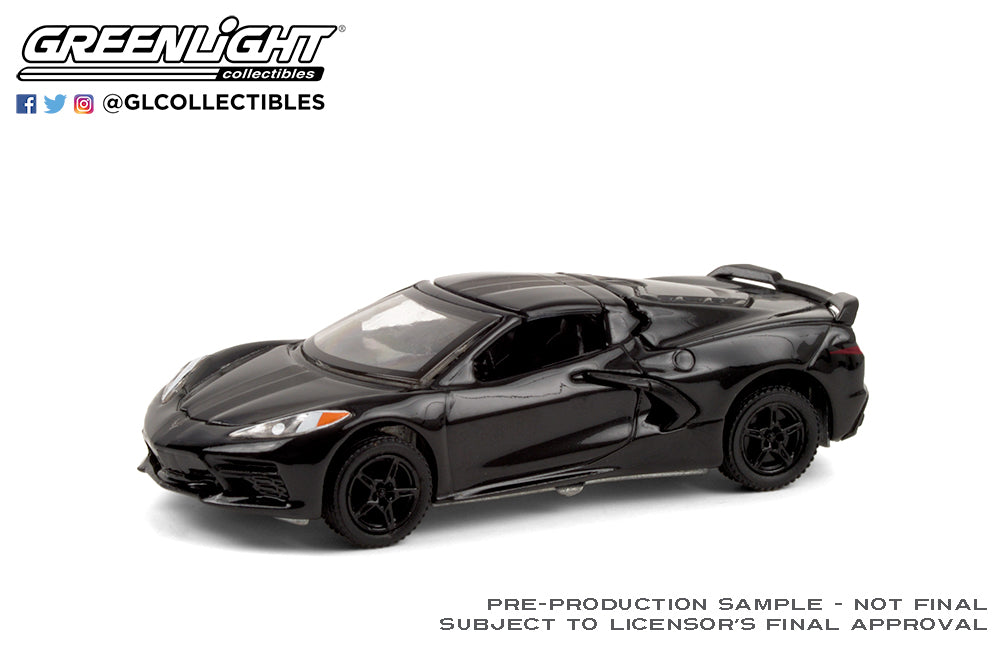 Chev Corvette C8 Stingray Black Bandit S 24 6 off 2020 - 1/64 Scale - Greenlight - GR28050-F