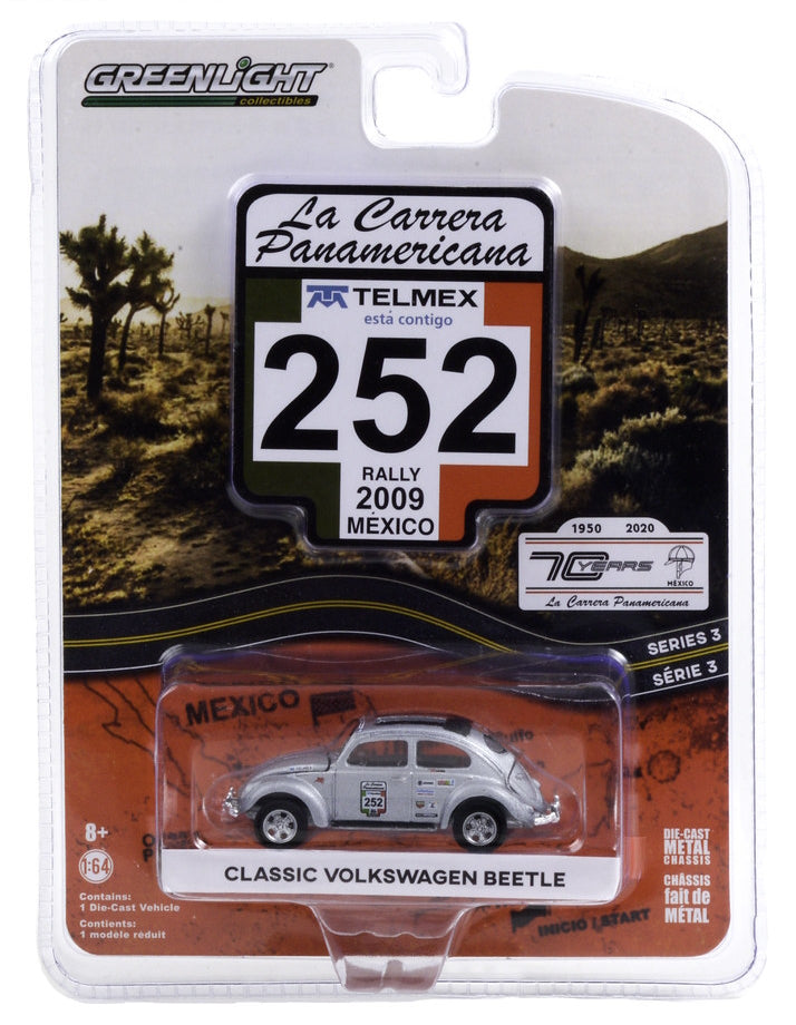 LA Carrera Panamerica S3 #252 Classic VW Beetle 6 off - 1/64 Scale - Greenlight - GR13280-E