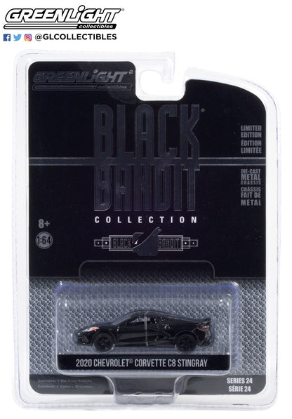 Chev Corvette C8 Stingray Black Bandit S 24 6 off 2020 - 1/64 Scale - Greenlight - GR28050-F