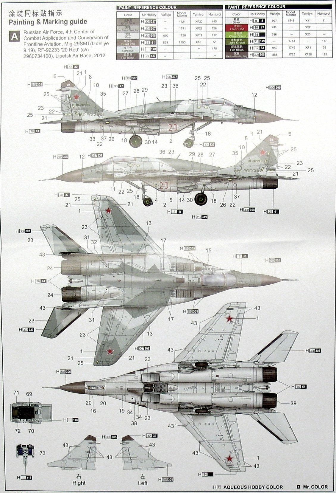 MIG-29SMT Fulcrum (IZDELIYE 9.19) - 1/72 Scale - Trumpeter - TRU01676