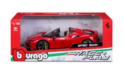 Ferrari SF90 Spider – Red 1/18 Bburago Bur18-16016-R