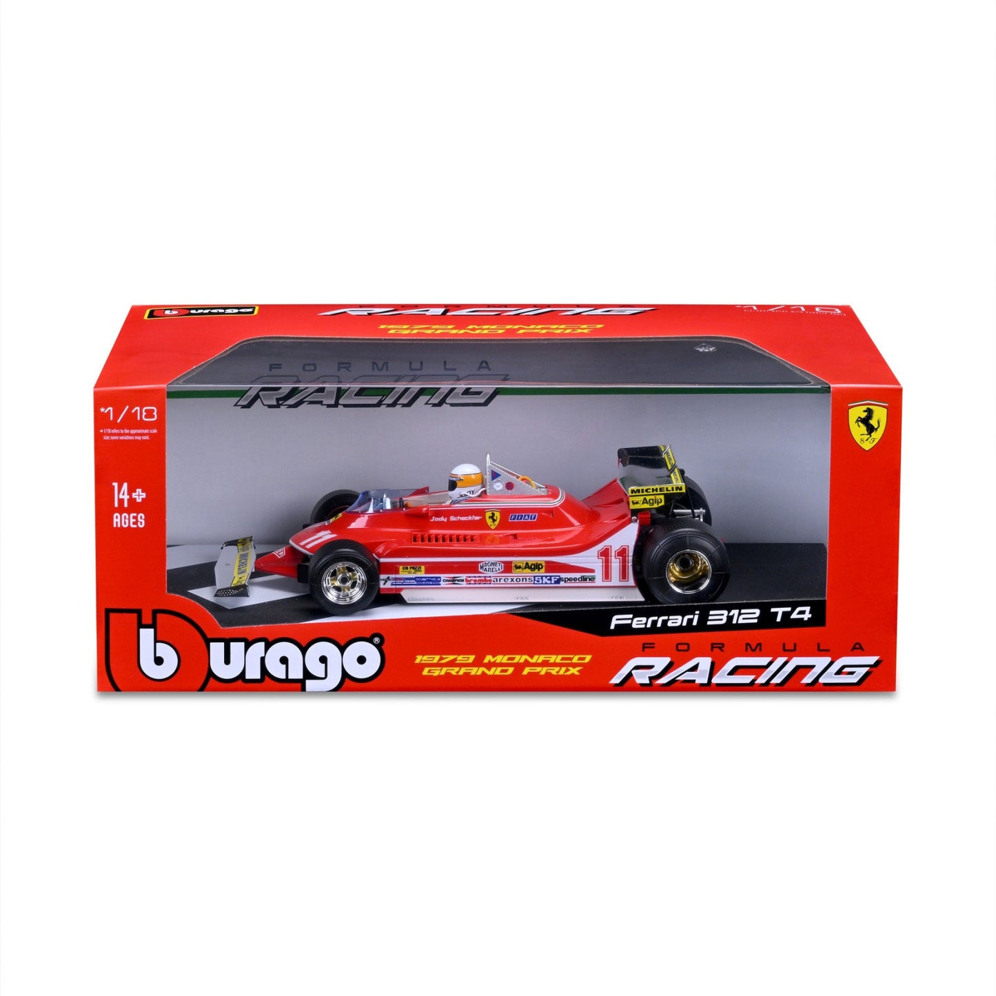 Ferrari 312T4 #11 J.Scheckter 1979 GP Monaco 1/18 Bburago 18-16814-11M