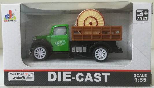 Truck Transport Cable Drum 1/55 Scale Desong 1804-52A