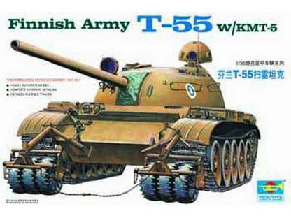 Finnish Army T-55 with KMT-5 - 1/35 Scale - Trumpeter - TRU00341