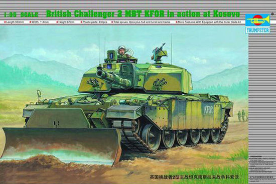British Challenger II-KFOR in action at Kosovo - 1/35 Scale - Trumpeter - TRU00345