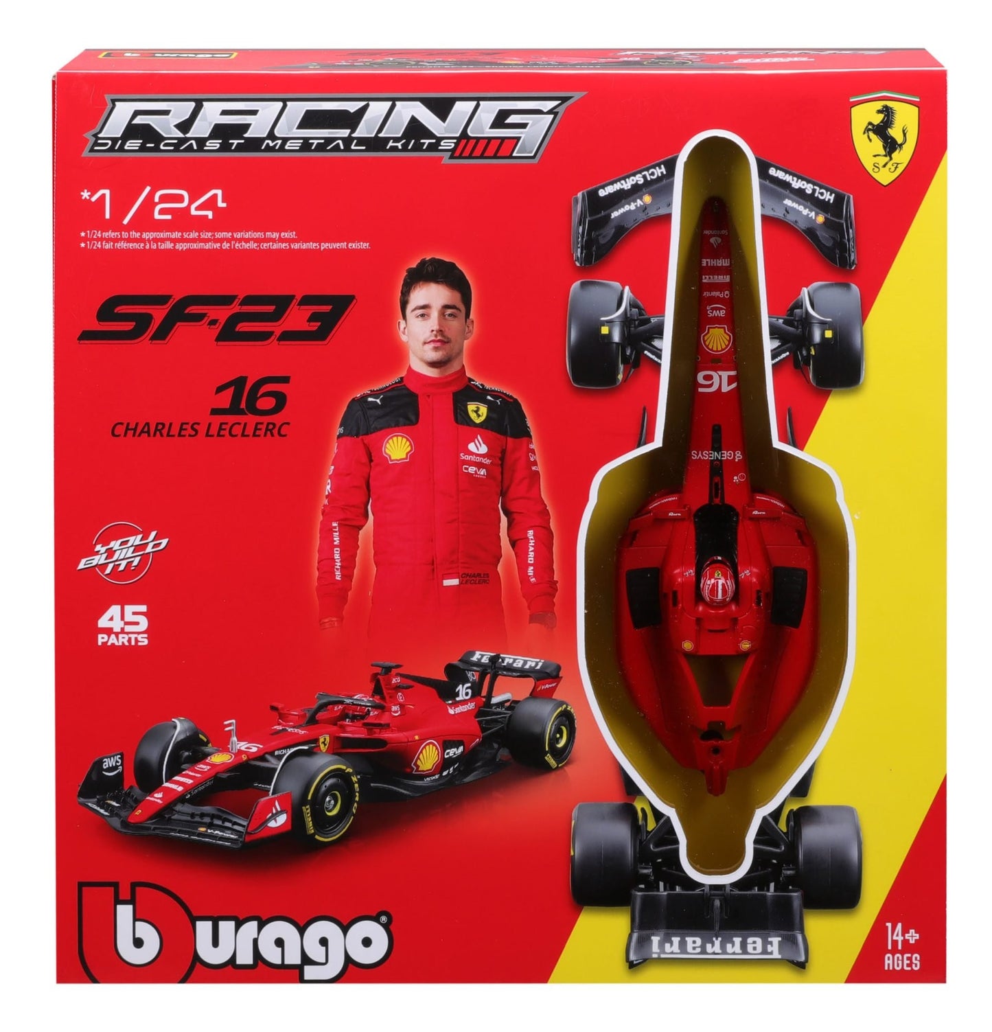 Ferrari F1 SF-23 2023 Model Kit #16 Leclerc 1/24 Bburago Bur18-26851