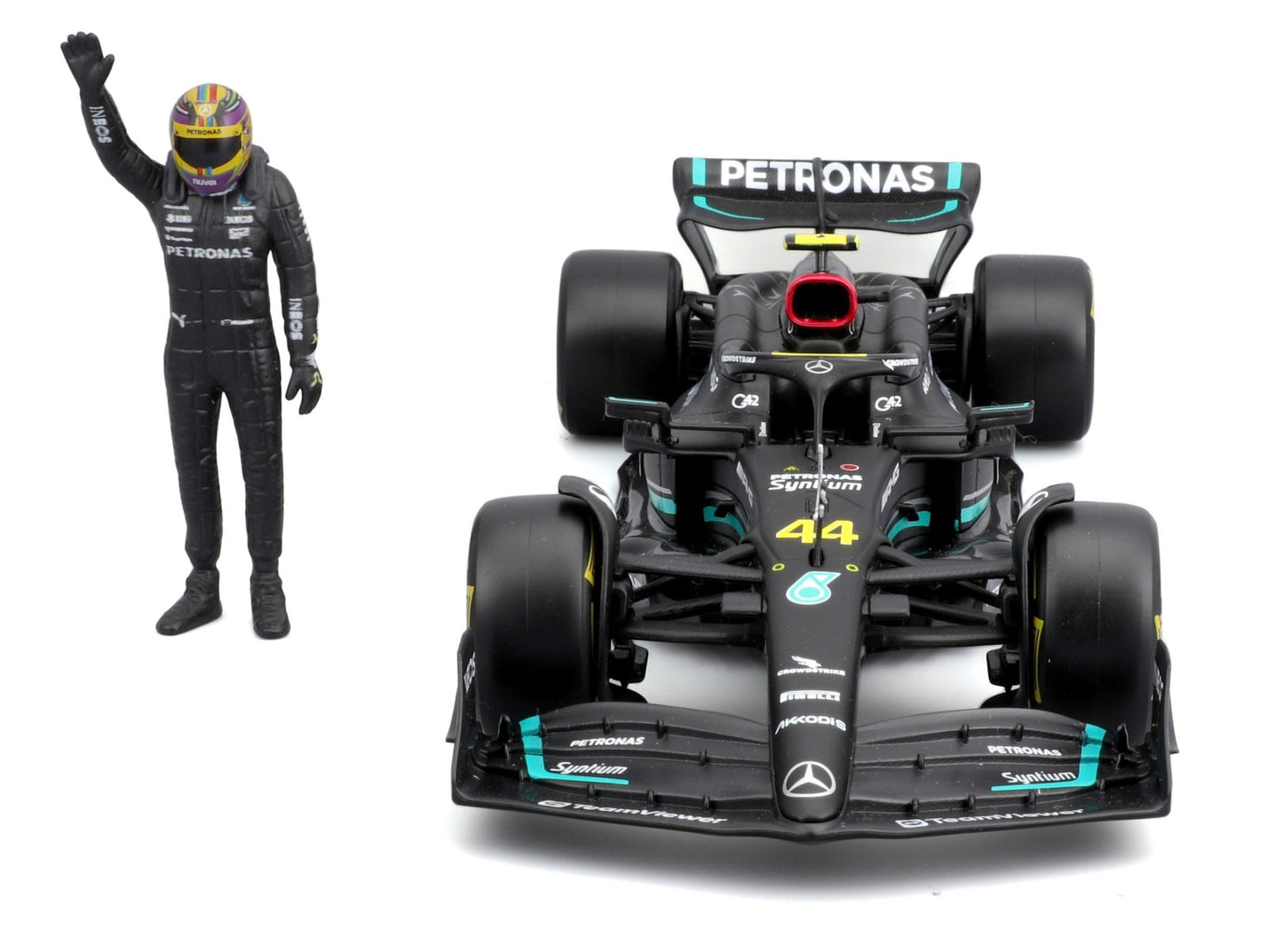 Mercedes AMG F1 W14 2023 (w/driver) #44 L.Hamilton 1/24 Bburago Bur18-28037