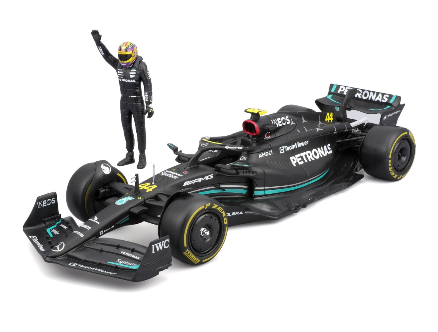 Mercedes AMG F1 W14 2023 (w/driver) #44 L.Hamilton 1/24 Bburago Bur18-28037