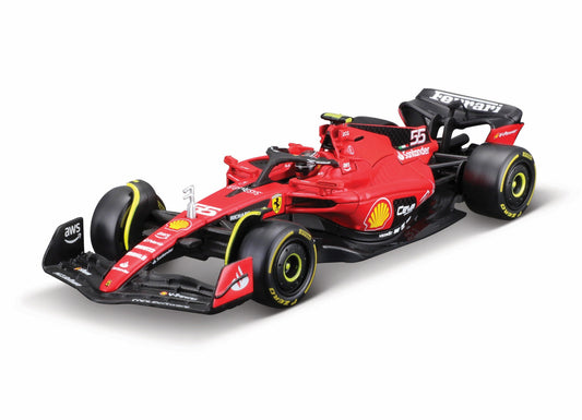 Ferrari F1 SF-23 2023 w/helmet/Case #55 Sainz 1/43 Bburago Bur18-36835-55