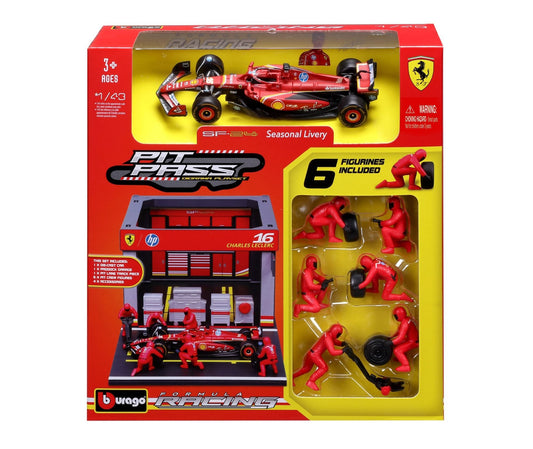 Ferrari F1 SF-24 2024 Pit Pass #16 Leclerc 1/43 Bburago Bur18-36862-16