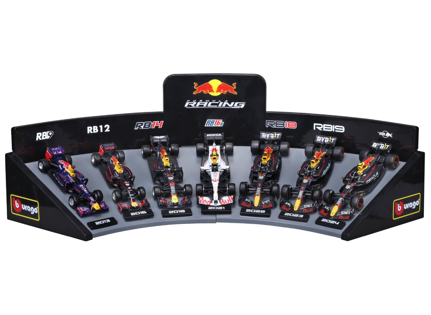 Red Bull F1 Deluxe Gift Box (7cars + Stand) 1/43 Bburago 18-38168