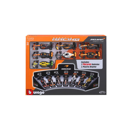 McLaren F1 Deluxe Gift Box (7cars + Stand) 1/43 Bburago 18-38169