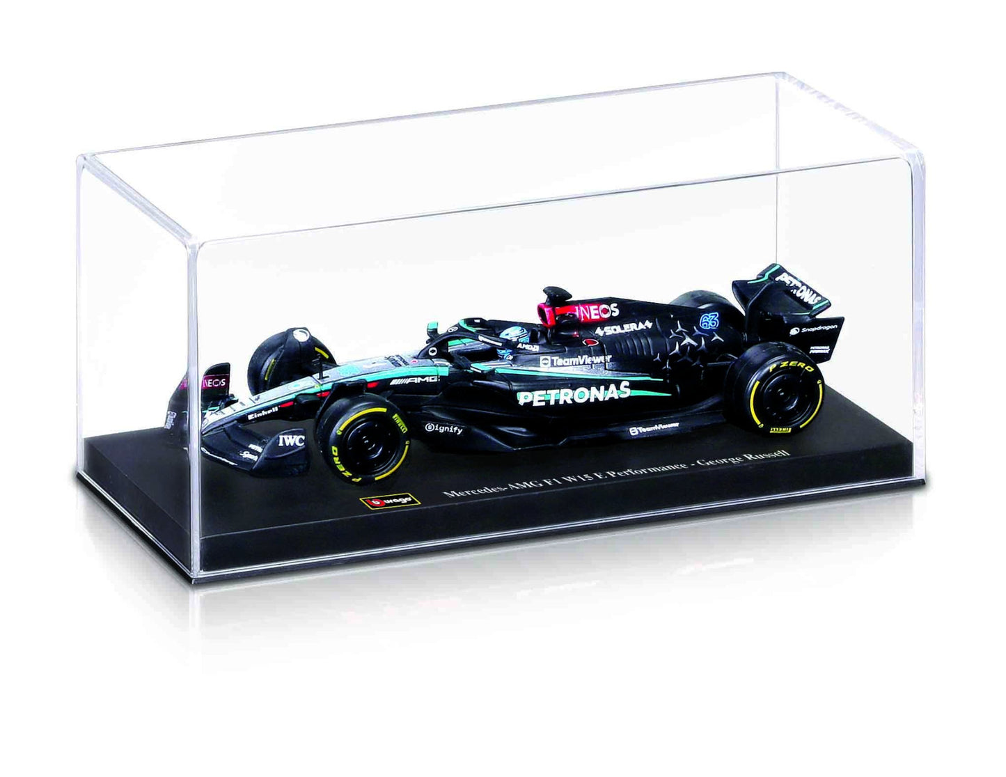 Mercedes-AMG F1 W15 2024 (w/Helmet HC) #63 1/43 Bburago Bur18-38209-63