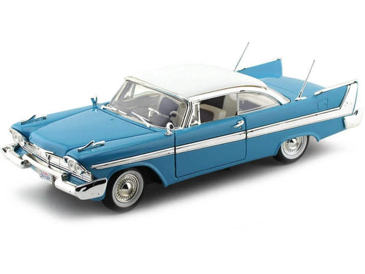 Plymouth Fury Light Blue W/ White 1958 - 1/18 Scale -  MotorMax - MOT73115TC