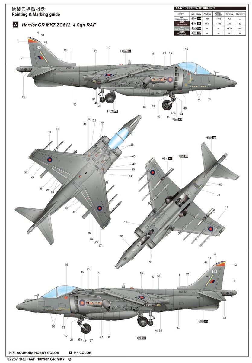 RAF Harrier GR.Mk.7 - 1/32 Scale - Trumpeter - TRU02287