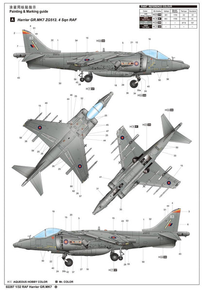 RAF Harrier GR.Mk.7 - 1/32 Scale - Trumpeter - TRU02287