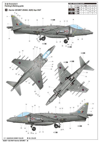 RAF Harrier GR.Mk.7 - 1/32 Scale - Trumpeter - TRU02287