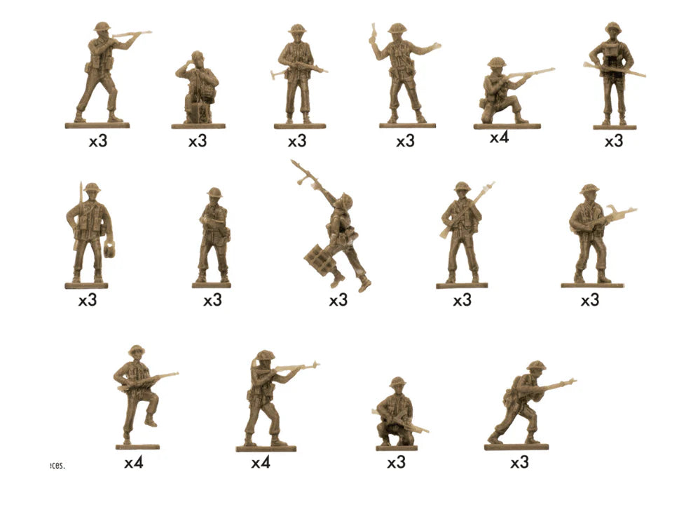 WWII British Infantry N. Europe - 1/76 Scale - Airfix - A00763V