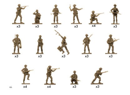 WWII British Infantry N. Europe - 1/76 Scale - Airfix - A00763V