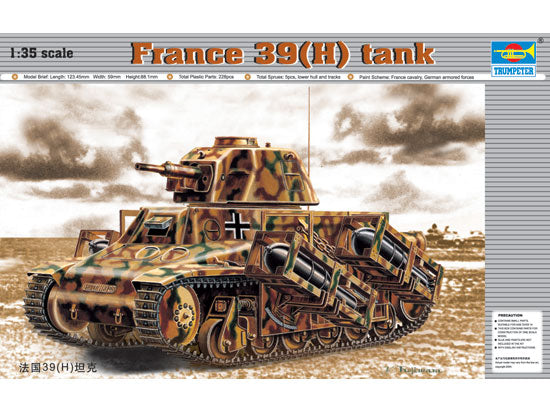 France 39(H) Tank SA38 37mm Gun - 1/35 Scale - 1/35 Scale - Trumpeter - TRU00352