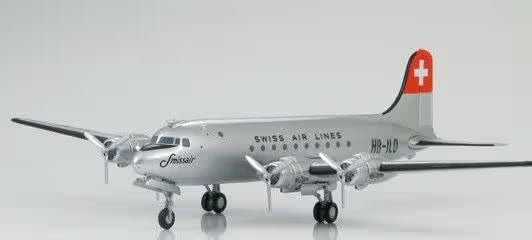 Douglas DC-4 Swiss Airlines "HB-ILO" 1/200 Scale Hobby Master HL2004