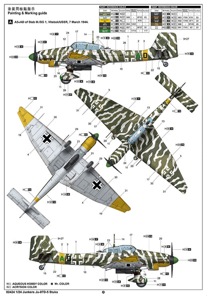 Junkers JU-87D-5 Stuka - 1/24 scale - Trumpeter - TRU02424