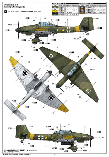 Junkers JU-87D-5 Stuka - 1/24 scale - Trumpeter - TRU02424