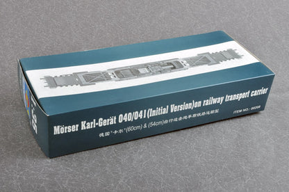 Morser Karl-Gerat 040/041 (Initial Version) on railway transport carrier - 1/35 Scale - Trumpeter - TRU00208